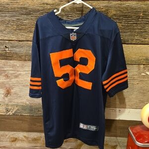 NFL Bears Navy Game Jersey with Orange and White Accents #52 Mack